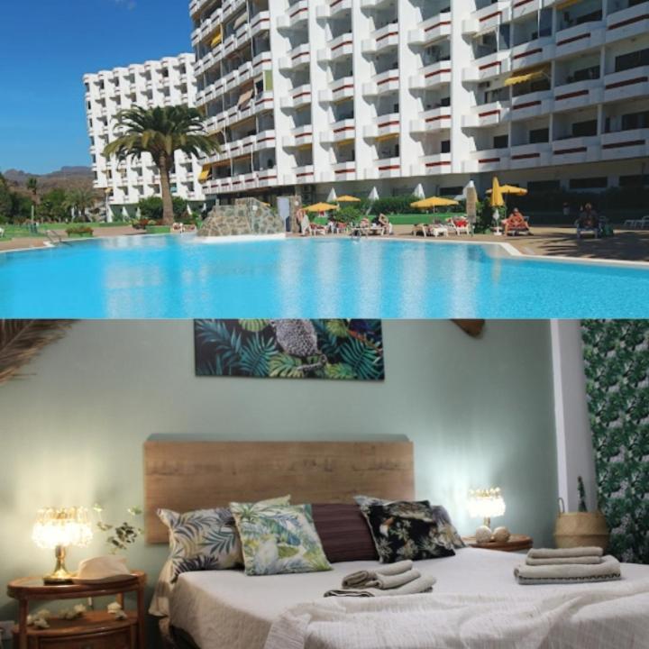 Agaete Park Tropical Style Apartment ปลายา เดล อิงเกลส ภายนอก รูปภาพ