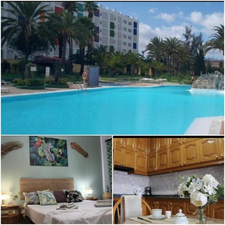 Agaete Park Tropical Style Apartment ปลายา เดล อิงเกลส ภายนอก รูปภาพ